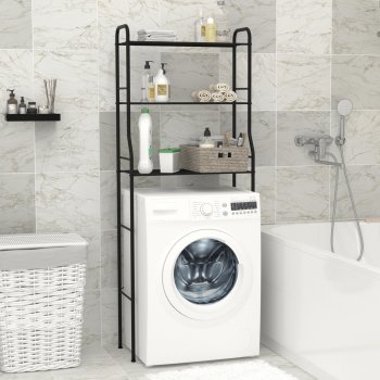 Стеллаж для ванной ЗМИ Атлантик23 1670х655х300мм цвет черный Стеллаж для ванной ЗМИ Атлантик23 1670х655х300мм цвет черный