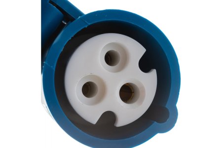 Розетка силовая переносная IEK 16А 220В 2К+З синяя прямая IP44