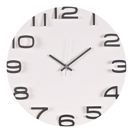 Часы настенные  Классика Ø34,5см цвет белый/серебро