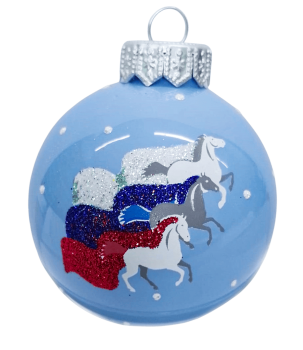 Шар Тройка триколор 6,5 см цвет голубой Шар Тройка триколор 6,5 см цвет голубой