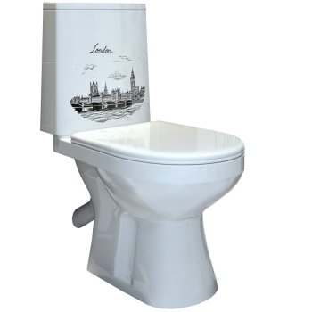 Унитаз-компакт Оскольская керамика Фиона напольный  выпуск косой