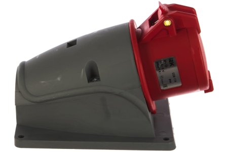 Розетка силовая накладная IEK 16А 380В 3К+З красная прямая IP44