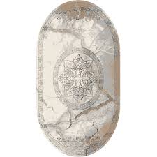 Ковер интерьерный Бонни овал 3х2м серый