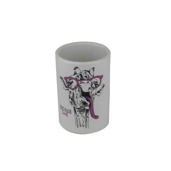 Стакан для зубных щеток Happy giraffe керамика цвет белый