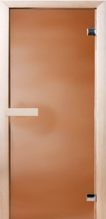 Дверь банная термостекло 1900х700х65 Бронза, матовое стекло