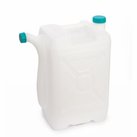 Канистра хозяйственная пищевая со сливом 25л белая