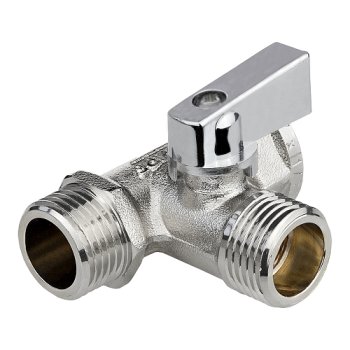 Кран шаровый ручка - флажок MPF 1/2"х1/2"х1/2" ВН-НР-НР латунь