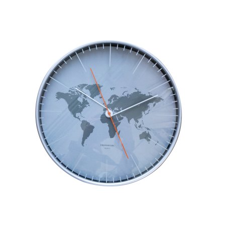 Часы настенные  Карта Ø30,5см цвет серый/черный