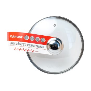 Крышка Круг стекло 22 см металлический ободок