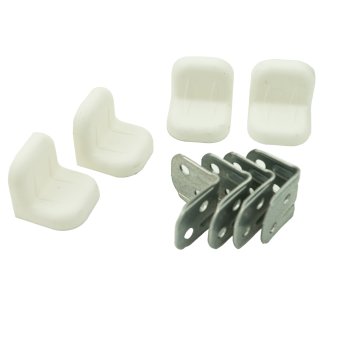 Уголок мебельный металлический с пластиковой крышкой 20х28х20мм белый 4шт