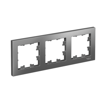 Рамка Schneider Electric AtlasDesign 3 поста, цвет сталь, арт. ATN000903