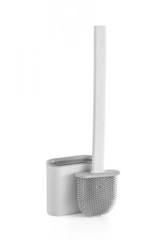 Ершик для унитаза настенный цвет серый