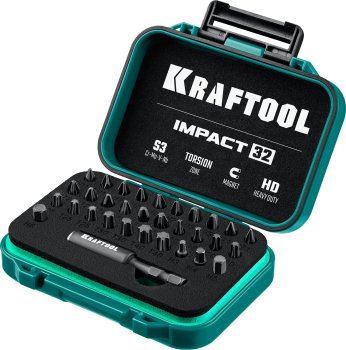 Набор бит один KRAFTOOL 26066-H32 254мм 32шт