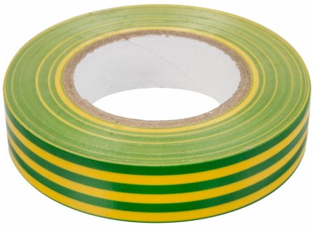 Изолента ПВХ IEK 15мм*20м жёлто-зелёная, до 5000В