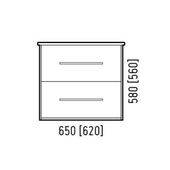 Тумба подвесная Гольф 58х65х47,5см цвет сонома