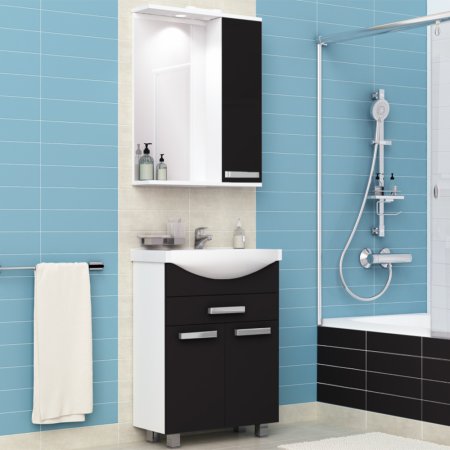 Шкаф-зеркало подвесной Азур 80х65х16см белый