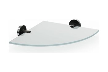 Полка для ванной 1 ярусная угловая LORD цвет черный