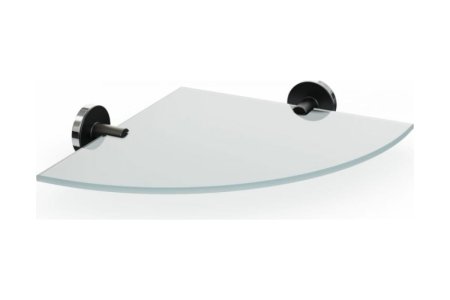 Полка для ванной 1 ярусная угловая LORD цвет черный