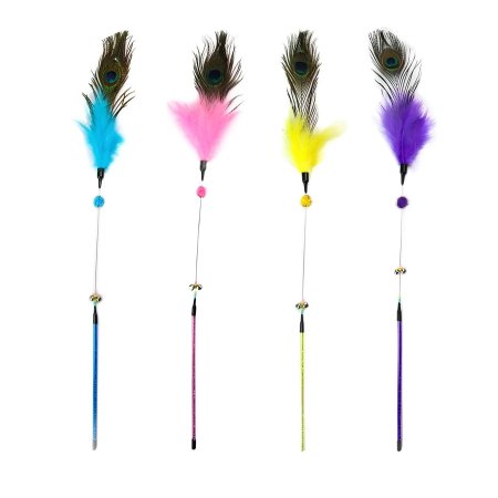 Игрушка для кошек Перо павлина 40см