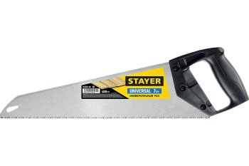 Ножовка столярная по дереву STAYER Universal 400мм 7TPI пластиковая рукоятка