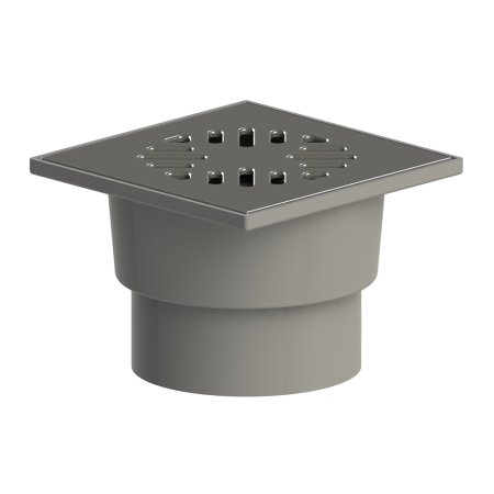 Трап вертикальный прямой  150х150х110мм серый