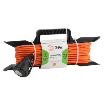 Удлинитель шнур на раме ЭРА 1 гнездо без заземления 20 м 10А IP44