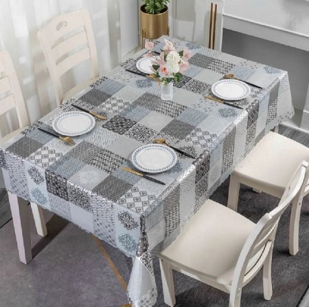 Клеенка ПВХ Silvia Клетка серебро 1,4х20м