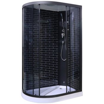 Кабина душевая ODA 5007 правая низкий поддон 120х80х215см правая затемненное стекло