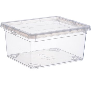 Ящик для хранения с крышкой 19х16х9см цвет прозрачный