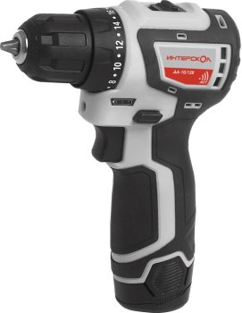 Дрель-шуруповерт аккумуляторная Интерскол ДА-10/12В Li-lon 12В 2x2Ач 36Нм