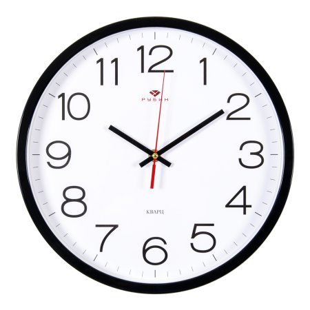Часы настенные  Классика Ø30см цвет белый/черный