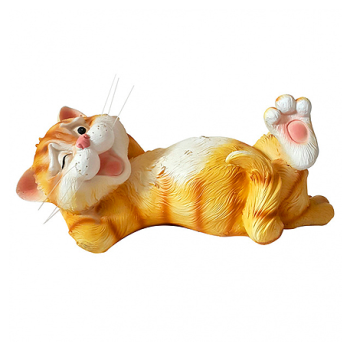 Садовая фигура Котик улыбается лапы к верху 9 см