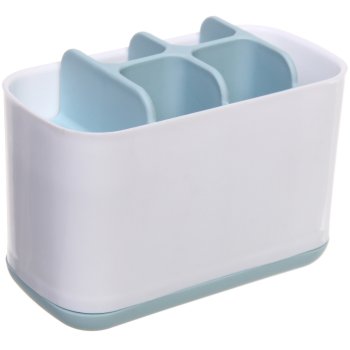 Подставка для зубных щеток с разделителем Rikki2 пластик цвет белый