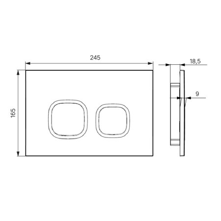 Клавиша для инсталляции  IDDIS Unifix 051 цвет черный