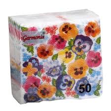 Салфетки бумажные Гармония Цвета Анютины глазки 24х24см 50шт