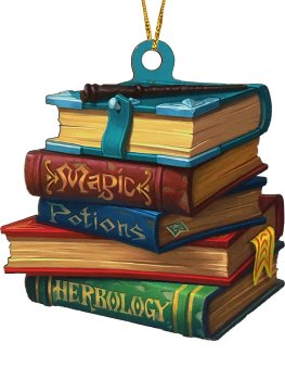 Елочное украшение Стопка книг 8см цвет мультиколор