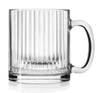 Кружка Вертикаль, 350 мл, стекло цвет прозрачный