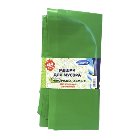 Пакеты для мусора Antella прочные 480л 3шт 10мкм биоразлагаемые