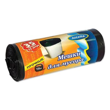 Пакеты для мусора Antella прочные 35л 15шт 16мкм