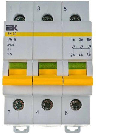 Выключатель нагрузки IEK ВН-32 3P 25А арт.MNV10-3-025
