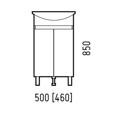 Тумба напольная Джуно 85х50х29,5см цвет белый