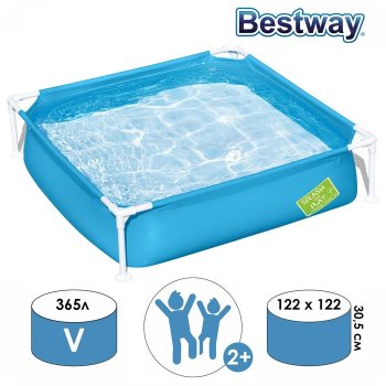 Бассейн каркасный Bestway Steel Pro 122х122х30,5 см 365л