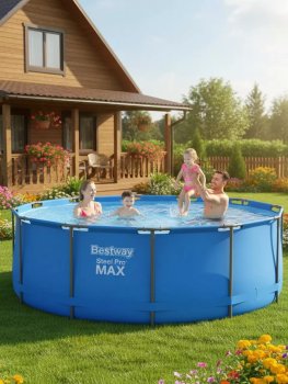 Бассейн каркасный Bestway Steel Pro Max 366х366х133см 11174л
