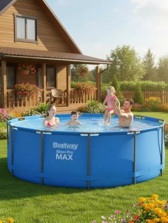 Бассейн каркасный Bestway Steel Pro Max 366х366х133см 11174л