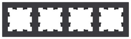 Рамка Schneider Electric AtlasDesign 4 поста, цвет карбон, арт. ATN001004