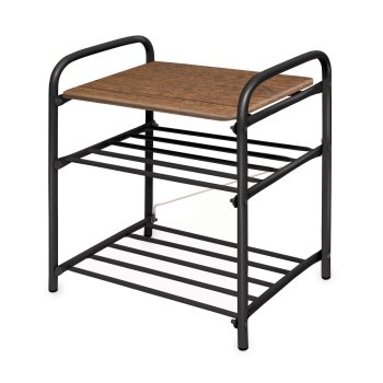 Банкетка с сиденьем 2-х ярусная 50х 44х 33см цвет черный Банкетка с сиденьем 2-х ярусная 50х 44х 33см цвет черный