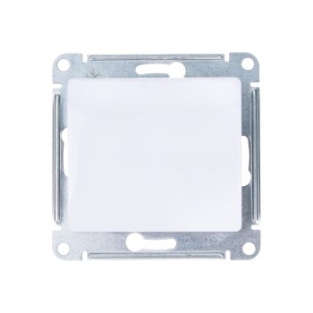 Выключатель встраиваемый Schneider Electric Glossa 1 кл. белый, без подсветки, арт. GSL000111