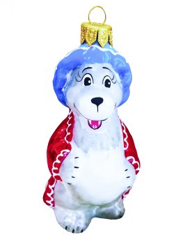 Елочное украшение Серый волк 5х12см цвет мультиколор