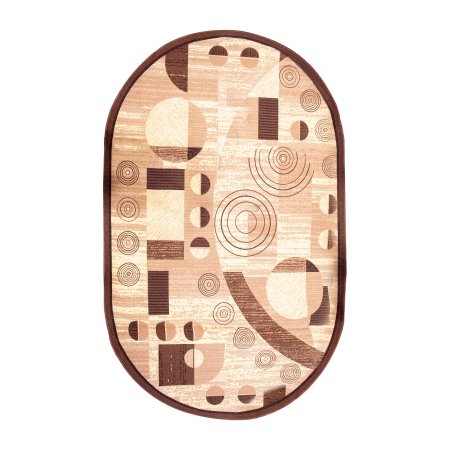 Ковер интерьерный Карпет Джаз овал 3х2м светло-коричневый