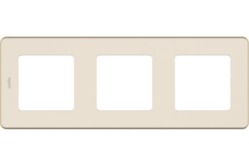 Рамка Legrand Inspiria 3 поста, цвет слоновая кость, арт. 673951